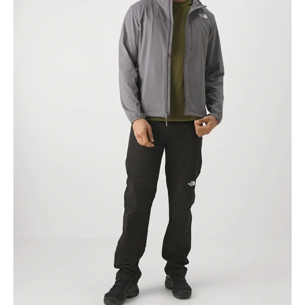 The North Face Apex Bionic Full Zip Softshell Windwall Grey Jacket Sz S Men
